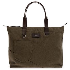 Mala shopper Adamo Dolce & Gabbana verde em tela