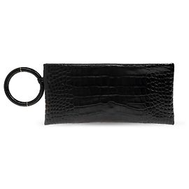 Tom Ford Aura Clutch aus schwarzem Krokodilprägung Leder