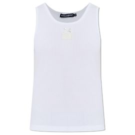 Dolce & Gabbana Top a coste con patch logo