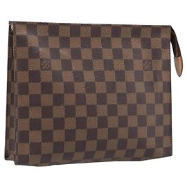 LOUIS VUITTON Damier Ebene Poche Toilette 26 Pouch N47543 LV