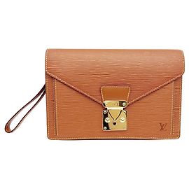 Pochette Louis Vuitton da uomo in pelle Epi dorata