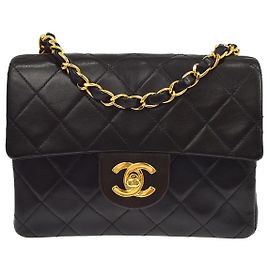 Chanel Vintage Square Classic Single Flap Quilted Lambskin Mini