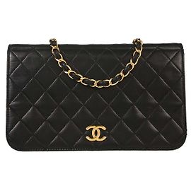 Chanel Vintage Full Flap Quilted Lambskin Small