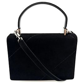 Borsa in camoscio nero Salvatore Ferragamo