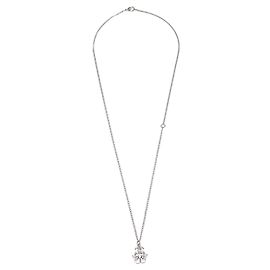 Colgante de cadena con logo CC Chanel Vintage chapado en plata