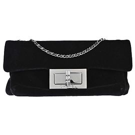 Chanel Giant Mademoiselle Lock Chain Velvet Medium