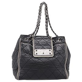 Chanel North South Mademoiselle Lock Quilted Leather Large
