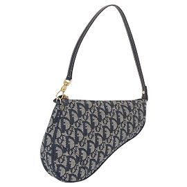 Borsa Saddle Vintage Christian Dior in Canvas