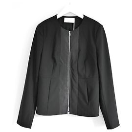 Hugo Boss Jasmena Vegan Leather Trimmed Blazer