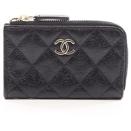 Portamonete Chanel in pelle nera