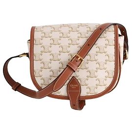 Céline Borsa a tracolla Folco toile triomphe écru