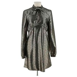 Autre Marque Saint Laurent Kleid Gold Viscose
