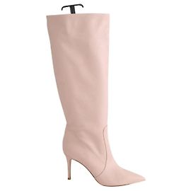 Botas Gianvito Rossi em couro bege