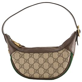 GUCCI - Borsa a tracolla Ophidia mini Gucci in tela rivestita monogram marrone e tela bicolore