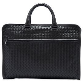 Sac business Bottega Veneta en cuir nappa intrecciato noir