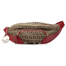 Borsa a cintura Fendi Zucchino Canvas Beige