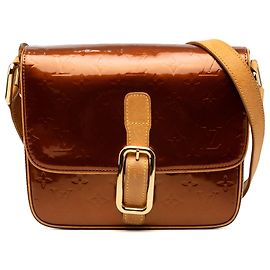 Borsa a tracolla Louis Vuitton Monogram Vernis Christie GM Marrone