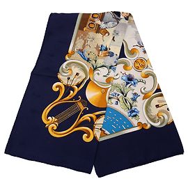Seidentuch Blue Hermès Orgauphone et Autres Mecaniques 90 Scarves