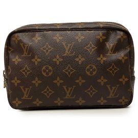 Bolso de Mano Louis Vuitton Monogram Trousse Toilette 23 Marrón