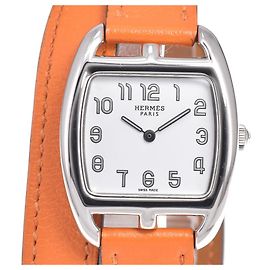 Hermès Hermes Cape Cod Double Tour Quartz Stainless Steel and Leather 27