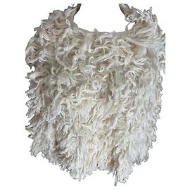 Massimo Dutti Gilet in maglia testurizzata crema