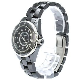Chanel J12 Quartz Cerâmica e Aço Inoxidável com Marcadores de Diamante 33