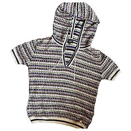 Chanel Sudadera con Capucha Manga Corta Punto Multicolor