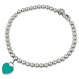Autre Marque Bracciale con charm Tiffany & Co. in blu e argento