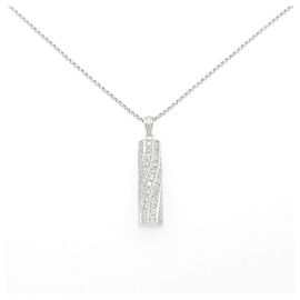 Autre Marque Collana in oro bianco Au750 e diamanti