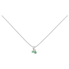 Autre Marque Collana in Smeraldi e Diamanti Au750/PT900/PT850