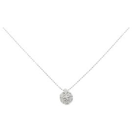 Autre Marque Colar de ouro branco K14 e diamantes
