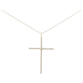 Autre Marque Collana Croce in Diamanti Au750