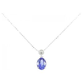 Autre Marque Au750 Tanzanit-Diamant-Halskette