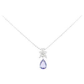 Autre Marque Collana in Tanzanite e Diamanti Au750