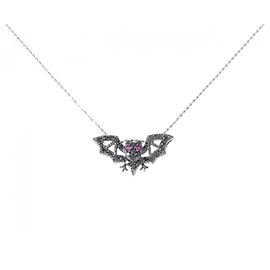 Autre Marque Collana Au750 Oro Nero Au750 Oro Bianco Rubino Diamante
