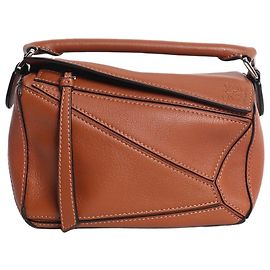 Loewe Mini mala Puzzle castanha