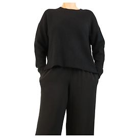 Joseph Gebürsteter Kaschmirpullover in Schwarz - size S