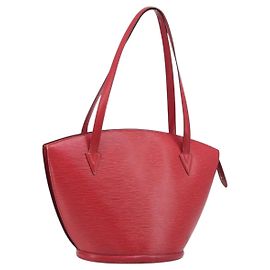 LOUIS VUITTON Epi Saint Jacques Shopping Shoulder Bag Red M52277 LV