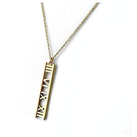 Autre Marque Collana con pendente Tiffany & Co. Atlas Open Bar YG Yellow Gold