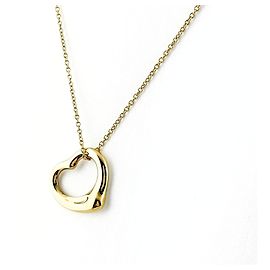 Autre Marque Tiffany & Co. Open Heart YG Yellow Gold Anhänger Elsa Peretti Halskette
