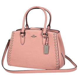 Bolso Coach de piel rosa