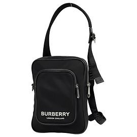 Bolsa Sling Burberry em nylon preto e couro