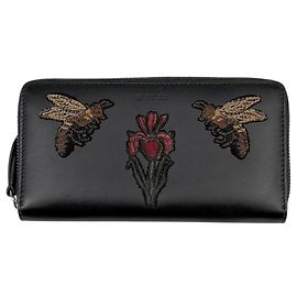 Gucci langes Portemonnaie aus schwarzem Leder