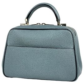 Borsa a tracolla Valextra in pelle blu