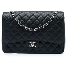 Chanel Black Maxi Classic Caviar Double Flap