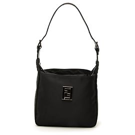 Borsa a tracolla Fendi in nylon nero FF