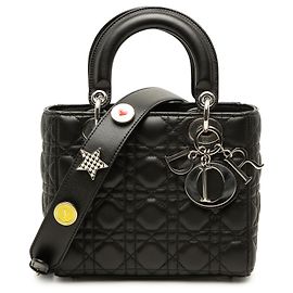 Dior Black Small Lambskin Cannage My ABCDior Lady Dior