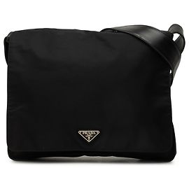Borsa a tracolla Prada in Tessuto nero