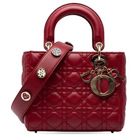 Dior Red Small Lambskin Cannage MyABCDior Lady Dior