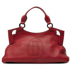 Borsa Satchel Marcello de Cartier in pelle rossa, piccola